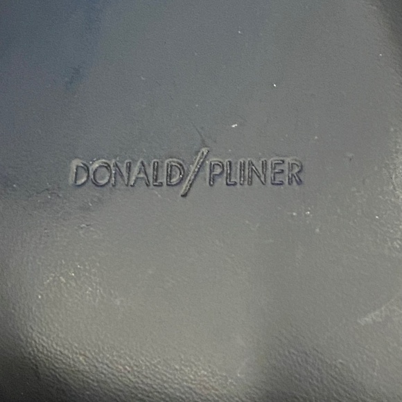 NWOB Donald Pliner Edie Office Siren Open Toe Black Italian Leather Heels 8.5 - Picture 12 of 16